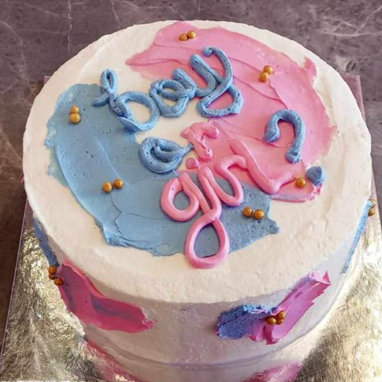 Gender Reveal Bento cake