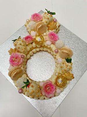 Engagement ring cream tart (2 layers)